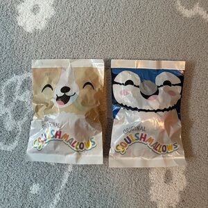 McDonald’s Squishmallows plushie toys (Stevon the dog and Babs the blue bird)